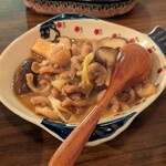 十割蕎麦 鴨料理 ならや - 鴨皮の煮込み　¥600