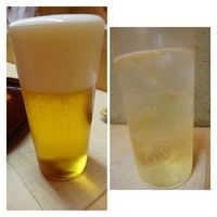 松川 - ビールと梅酒のソーダ割りを。 