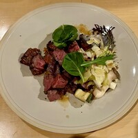 エサカイタリアン オカムー - 山口県産A5ランク『ラムシン』のステーキ