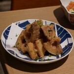 酒肴あおもん - 揚げ蓮根酒盗バター