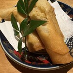 宮崎幸男 - 辛子レンコンの春巻き。初食ですが、ピリ辛がアクセント。本日はレンコンデー