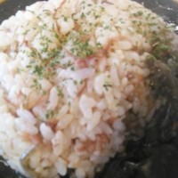 加藤牛肉店 銀座 - 竹炭入りハヤシライス、コンビーフ入りライスアップ