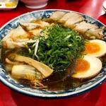 豚珍行 - キムチラーメン 全部のせ(エビワンタン 味付玉子 ネギ多め)2