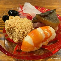 二條 葵月 - 煮鮑､車海老艶煮､鯛の子､黒豆､紅白膾