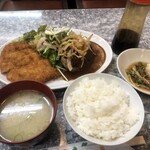 泉 - ミニハンバーグとチキンカツ1,200円