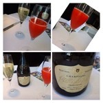 NARISAWA - シャンパンと苺ベースのシャンパンカクテルを頂きました。 