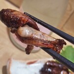 ひつまぶし 花岡 - 白いのが胃袋、上の茶色のが肝