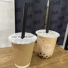 台湾茶屋モクテルストーリー - タロ芋ラテ（HOT）　520円
黒糖タピオカトッピング　90円
アールグレイミルクティー（ICE）　520円
黒糖タピオカトッピング　90円
