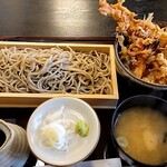藤かけ - 料理写真:ミニ大海老天丼とお蕎麦のセット＋蕎麦大盛