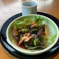 日本料理 京都 華暦 - 大原の農家さんの野菜サラダ
                    干し海老と焼海苔　山椒ドレッシング