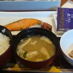デニーズ - 焼鮭朝食(\780)