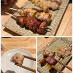 焼鳥割烹しょうちゃん - 鶏レバーはレアな火入れでプリップリ♪(๑˃̵ᴗ˂̵)
ささみは柔らかでシンプルな塩焼きに
わさびのトッピングがとても合います♡(*´-`)