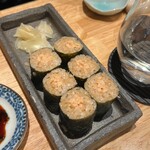 焼鳥割烹しょうちゃん - ◯納豆巻き¥500…おチビちゃん用。赤酢のシャリです♪