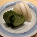 鮨 いまむら - カブとキュウリのぬか漬け