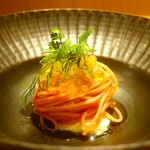 RISTORANTE IL NODO - 黄金イクラ ビーツ 木苺 カッペリーニ
