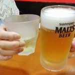 ニパチ - 家内と一緒に乾杯です。