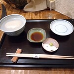 浅草 ひら山 - そばがきがサーブされた時