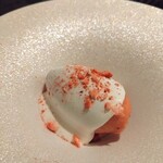 北海道焼肉 北うし - いちごシャーベットも最後まで美味しく♩