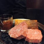 北海道焼肉 北うし - サンドイッチなる前の和牛フィレ♩