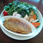 カフェ リトルハンズ - 「切干大根のオムそば風・タコソース包み焼き」