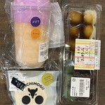 わくわく広場 - 料理写真:わたあめ工房なごみ（ぶどう、みかん）、食彩キッチン（ピスタチオクリーム）、お好みだんご