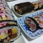 石乃屋 - 上太巻(左)、海鮮巻(右下)、太巻(右上)