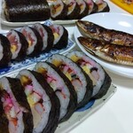 石乃屋 - 節分の恵方巻き＋鰯2尾