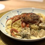 肉寿司 イタリアンバル 閂 - ・蟹と貝柱のクリームスパゲティ