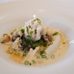 アル・ケッチァーノ  - 鱈のクラムチャウダースープと白子