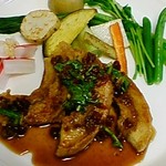 カフェ リトルハンズ - 「車麩のソテー・ドライトマトとケッパーのソース」