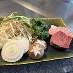 佐賀牛 季楽 銀座  - 手前ヒレ、奥はサーロイン