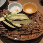 ぬる燗佐藤 - 京都産水ナス、マヨネーズ、塩