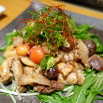 じどりや 穏座 - 淡海地鶏のモツ炒め