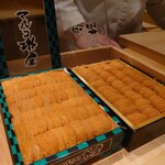 鮨 江藤 - バフンウニ/ムラサキウニ