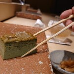 鮨 江藤 - 抹茶玉子焼き/巣蜜
