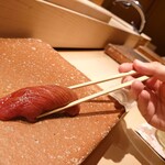 鮨 江藤 - 宮城県塩釜産中トロ