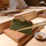 鮨 江藤 - 抹茶玉子焼き/巣蜜