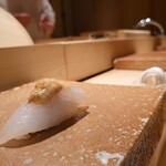 鮨 江藤 - 広島県産カワハギ/肝醤油