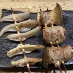 やきとり中山商店 - ナンコツ、エリンギ豚巻き