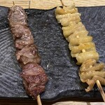 やきとり中山商店 - はつ、皮