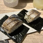 大友堀 トーチ - 炙りしめ鯖の棒寿司　磯部巻き