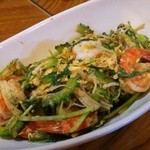 居酒屋 兀突骨 - 海老とゴーヤの炒めもの　ピリ辛