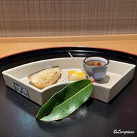 京料理 立神 - 銀鱈の白味噌焼､玉子の市松､近江蒟蒻の松葉串､椎茸の佃煮
