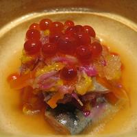 鮨 割烹 福松 三鷹店 - 先附け（秋刀魚）