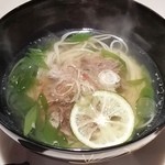 おにく 花柳 - テールスープのにゅう麺