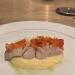 Itsuki - 金目鯛、熟成ジャガイモのソース、山椒