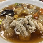 中華101 - 牡蠣と季節野菜のあんかけそば¥930