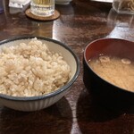 キッチンパパ - 玄米ご飯と味噌汁