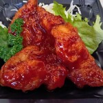 湯川けろけろ村 - ヤンニョムチキン250円