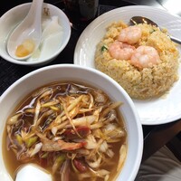 梅蘭 御茶ノ水ワテラス店 - ねぎそばセット　1,380円　ねぎそば主役バージョン